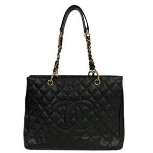 Chanel Grand Shopping Chain Tote Black Matelasse Caviar Shoulder Bag